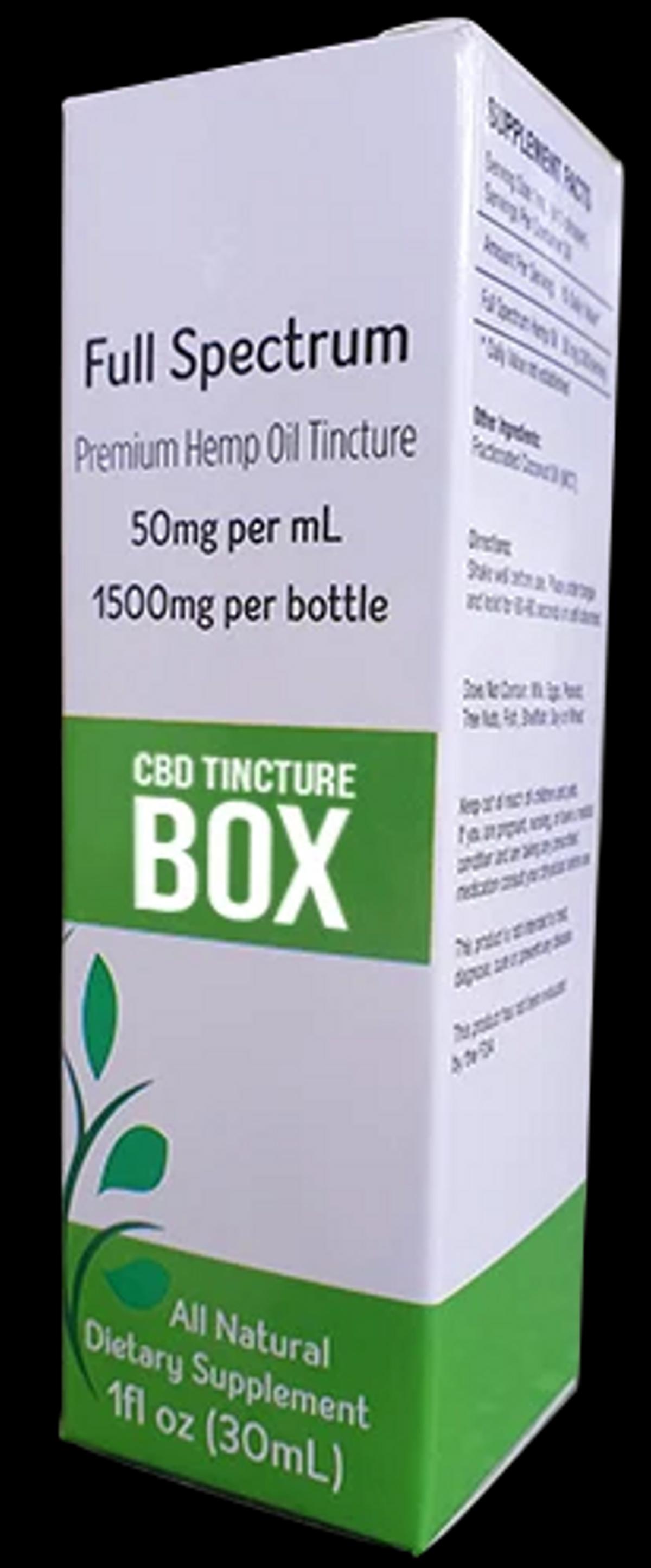 30ml CBD tincture boxes